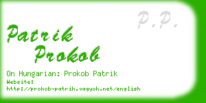 patrik prokob business card